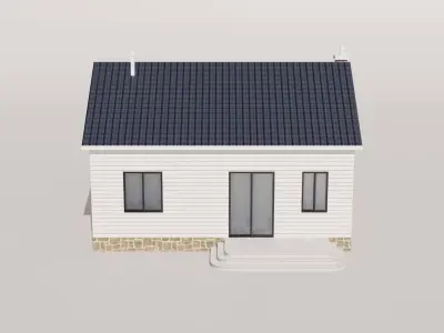 Cabin Style House Low-poly 3D model