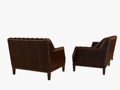 Bespoke custom sofa and chair 3D model
