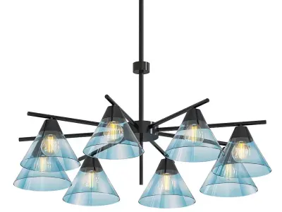 AK752 glass pendant light for living room 3D model