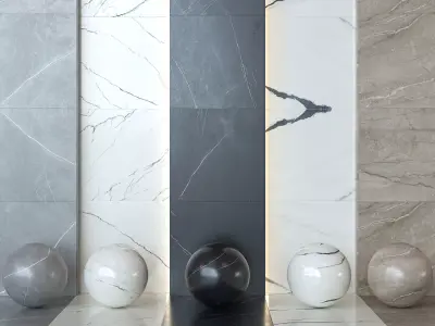 Atlas Concorde Forte dei Marmi Marble - 5 Types -Set of 44 Texture