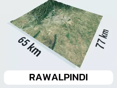 Rawalpindi Pakistan City Landscape 3D Model 3D model
