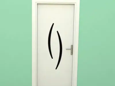 Door-6 door with eye drawn 3D model
