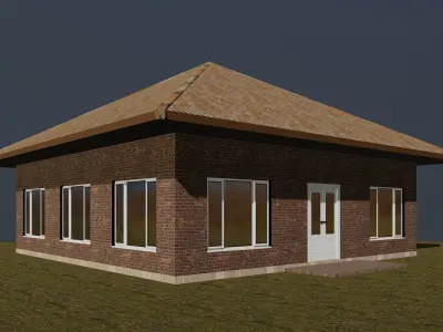 Small square house 3D model