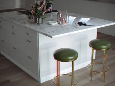 Kitchen Island Free 3D model