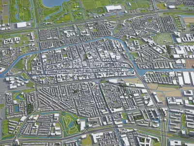 Delft - 3D City Model Low-poly 3D model