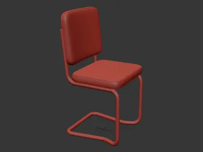 CHAIR TEDDY KINK WHITE 3D model
