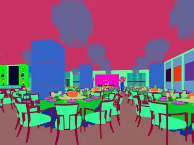 Business Restaurant - Coffee - Banquet  110 3D model