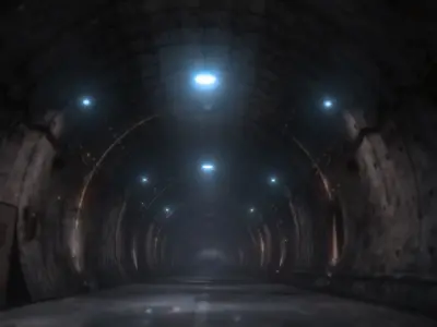 Grungy tunnel 3D model