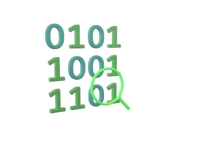 Data Search Icon v1 002 Low-poly 3D model