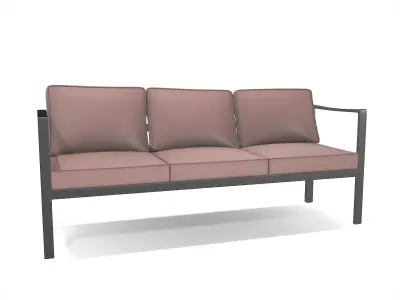 out bench sling fabric 012 Low-poly 3D model