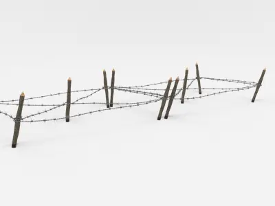 Barb Wire Obstacle 3D model