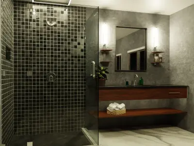 Bathroom Interior Scene 3D model purchase