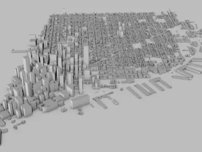 San Francisco City Low-poly 3D model