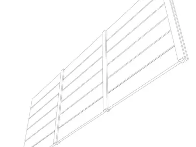 Concrete Wall Low-poly 3D model