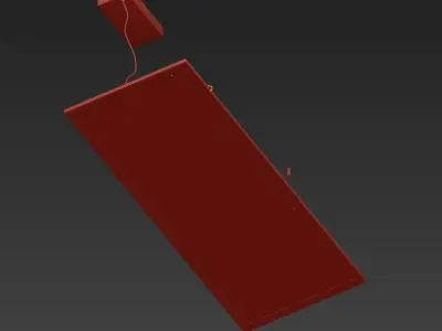CLEAR rectangular led pendant light 3D model