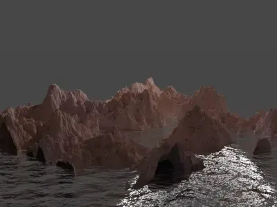 Beautiful stone mountains 3D print model