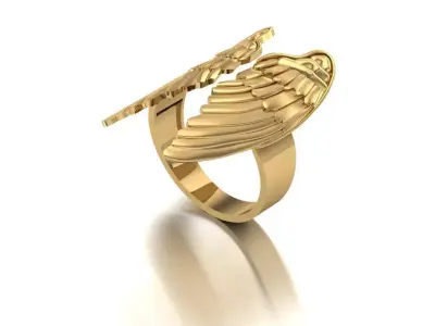 wingring gold 3D print model
