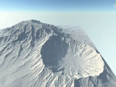 Massive Mountain with Crates 3D model