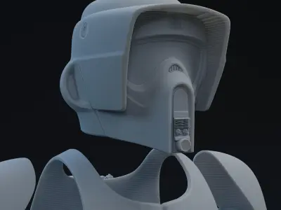 RotJ Scout Trooper One-Twelfth Scale Printable Kit 3D print model