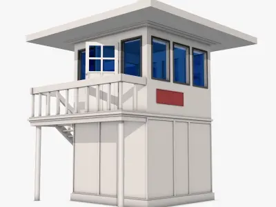 Security Guard House Model 3D model