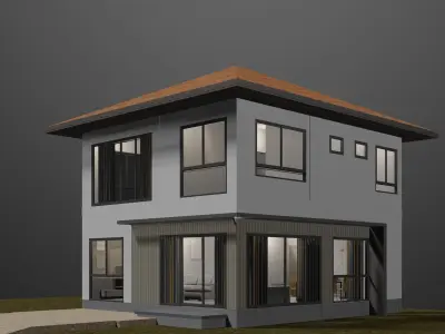 Small detached house 3D model