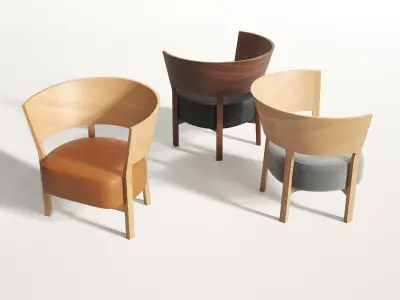 Tosai Lounge Chair 3D model