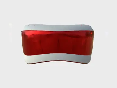 SciFi Glasses B06 White Red - Character Design Fashion Low-poly 3D model