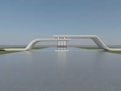 Modern Landscape Gate 3D model