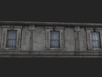 Police station Low-poly 3D model 4