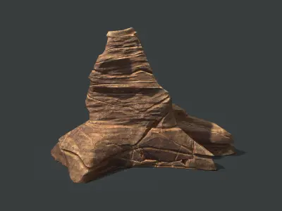 Red Rock Sandstone Pbr 3 Low-poly 3D model