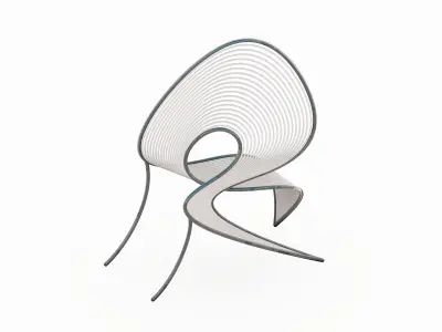Butterfly Chair Low-poly 3D model