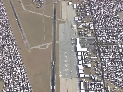 Luanda - Quatro de Fevereiro Airport - LAD Low-poly 3D model