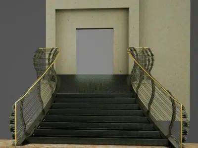 Steel bridge 3D model