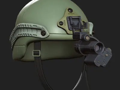 Helmet military combat soldier armor scifi Low-poly 3D model