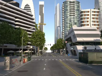 City LC Low-poly 3D model