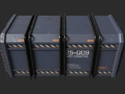 Sci-Fi Containers Pack Low-poly 3D model