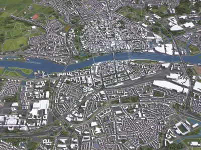 Maastricht - 3D City Model Low-poly 3D model