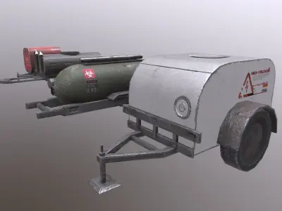 Nuclear Tank Low-poly 3D model