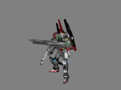 Attacker Gundam B 1 3D model