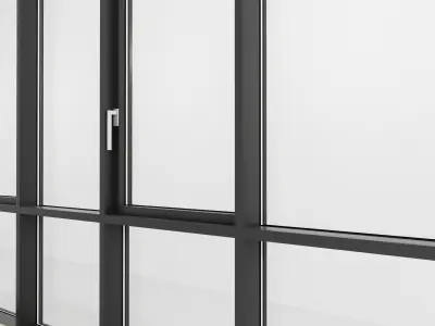 Panoramic glazing Stained glass 78 Low-poly 3D model