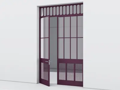Aluminium door 359 3D model