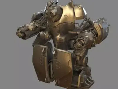 Silverback 1 armored robot 3D model