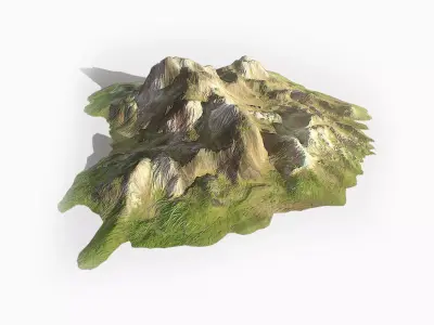 Background Landscapes Grass 3 Low-poly 3D model