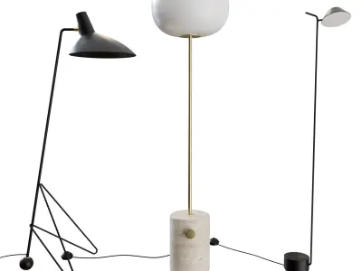Floor Lamps Set 02 3D model