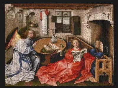 Merode Alter Piece Center Tapestry Low-poly 3D model