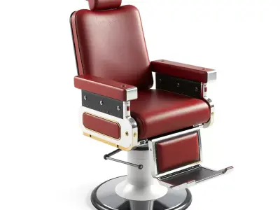 Vintage Barber Chair 3D Model Low-poly 3D model