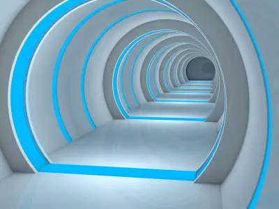 Modern Empty Tunnel 3D model
