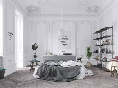 ProVis3D 020 - Nordic Bedroom Free 3D model