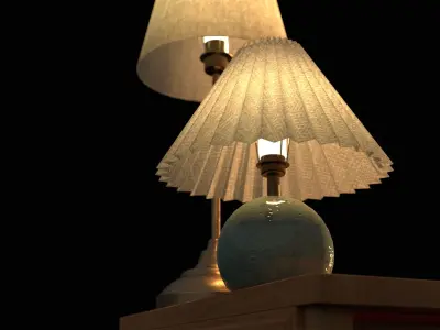 Table Lamp Low-poly 3D model 14