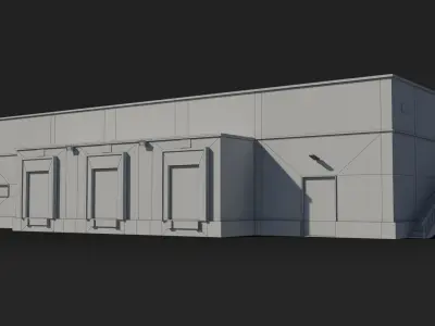Factory x21 Low-poly 3D model